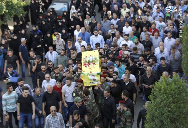 تشییع شهید مدافع حرم عباس سهيل علامة در لبنان