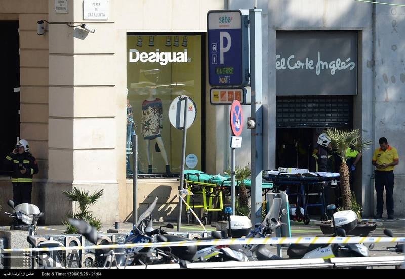 عکس/ حمله تروریستی در شهر بارسلونا اسپانیا 