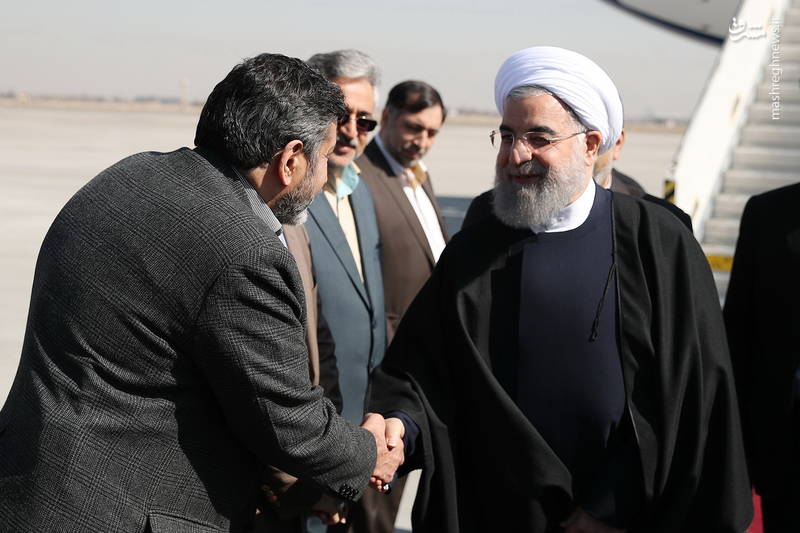ورود رئیس جمهور به مشهد