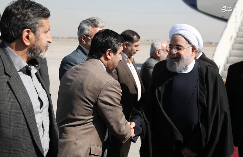 ورود رئیس جمهور به مشهد