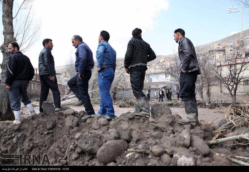 خسارات سیل در روستای بیرق