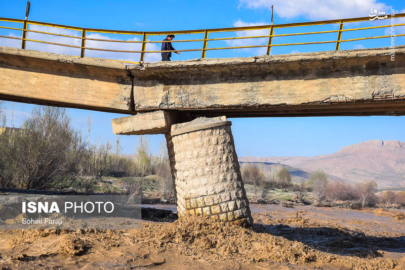 جاری شدن سیل در روستاهای آذربایجان غربی