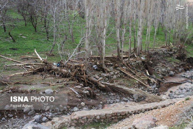 روستای «چنار» شهرستان «عجب شیر» دو روز پس از سیلاب