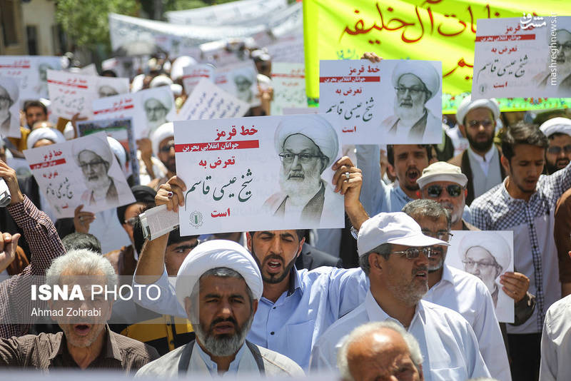 راهپیمایی نمازگزاران قم در حمایت از شیخ عیسی قاسم