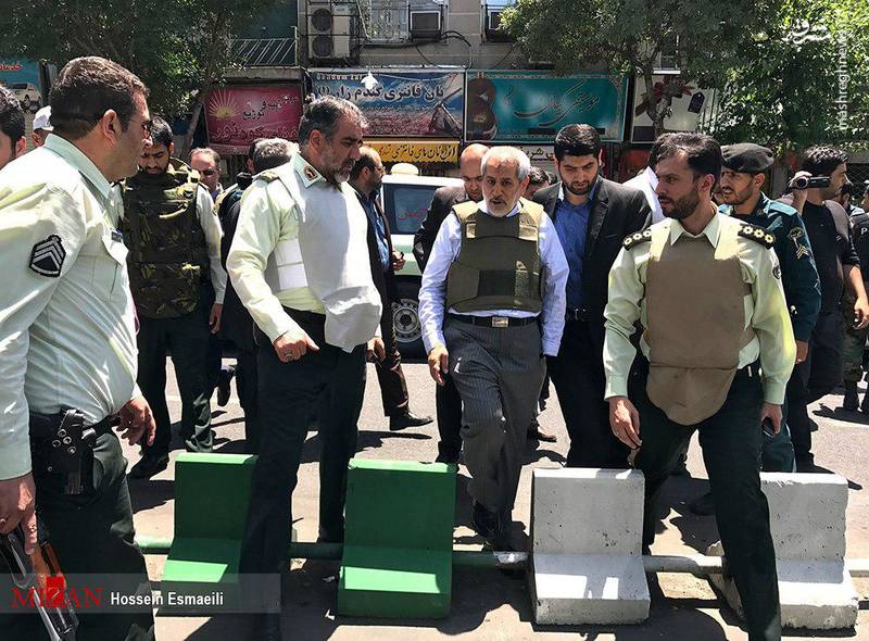 عکس/ دادستان تهران در محل تیراندازی مجلس