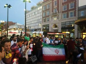 عکس/ تجمع ایرانیان مقیم آمریکا برای همدردی با قربانیان تهران