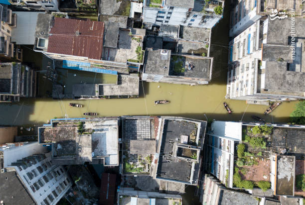 تصاویر هوایی از خسارت سیل در چین