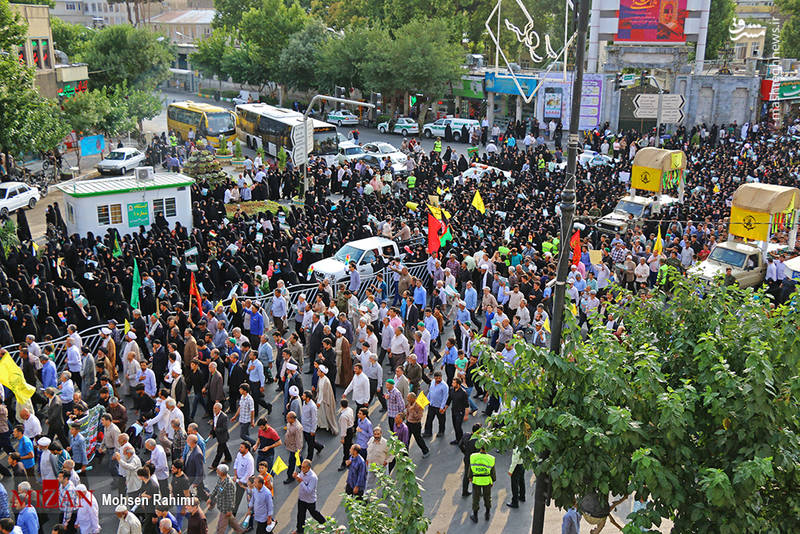  تشییع چهار شهید مدافع حرم در سالگرد شهدای گوهرشاد