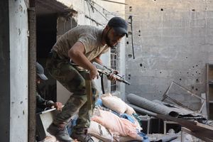 عکس/ نبرد با تروریست‌ها در غوطه شرقی دمشق