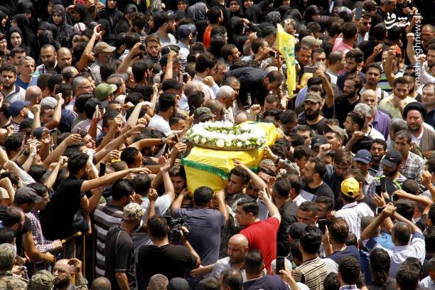 تشییع شهدای حزب الله در لبنان