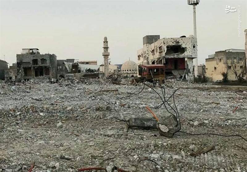  بقایای شهر العوامیه پس از گلوله‌باران سعودی‌ها