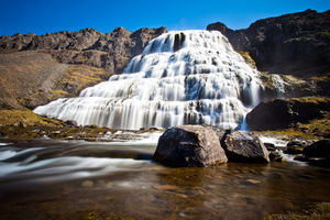  آبشار دیدنی Dynjandi در غرب ایسلند