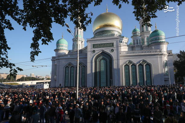 نماز عید قربان در مسکو