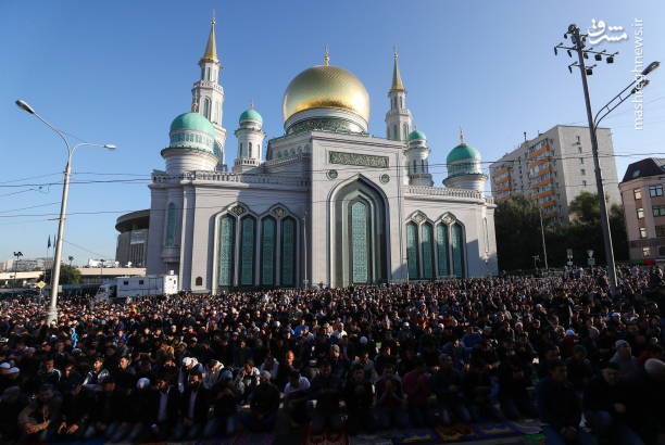 نماز عید قربان در مسکو