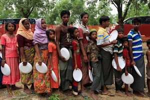 وضعیت اسفبار آوارگان مسلمان میانمار در مرز بنگلادش 