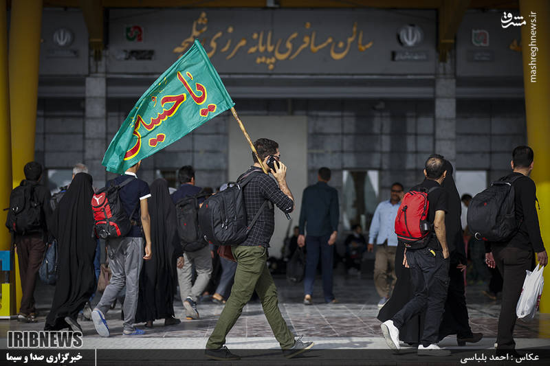 زائران اربعین حسینی در مرز شلمچه 