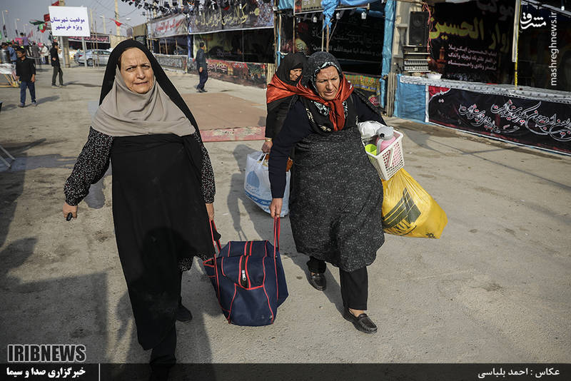 زائران اربعین حسینی در مرز شلمچه 