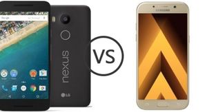 مقایسه گوشی‌های گلکسی A3 مدل 2017  و ال‌جی نکسوس 5x +عکس