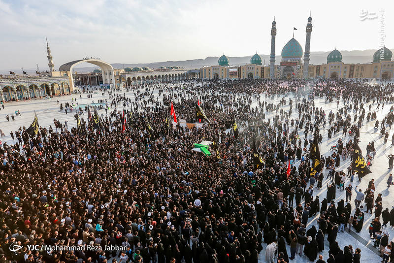  مراسم تشییع پیکر دو شهید مدافع حرم در مسجد جمکران