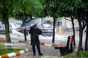 بارش شدید باران در ساری