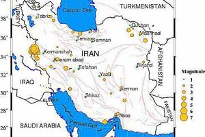 شدت زمین لرزه در نقاط مختلف کشور