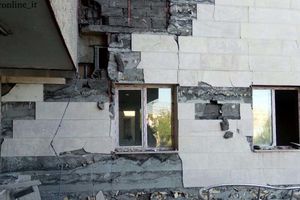 خسارت زلزله به بیمارستان تازه افتتاح شده