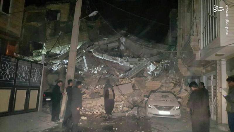 تصویری از خسارات زلزله در جوانرود