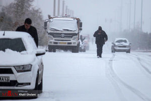  بارش برف در تبریز 