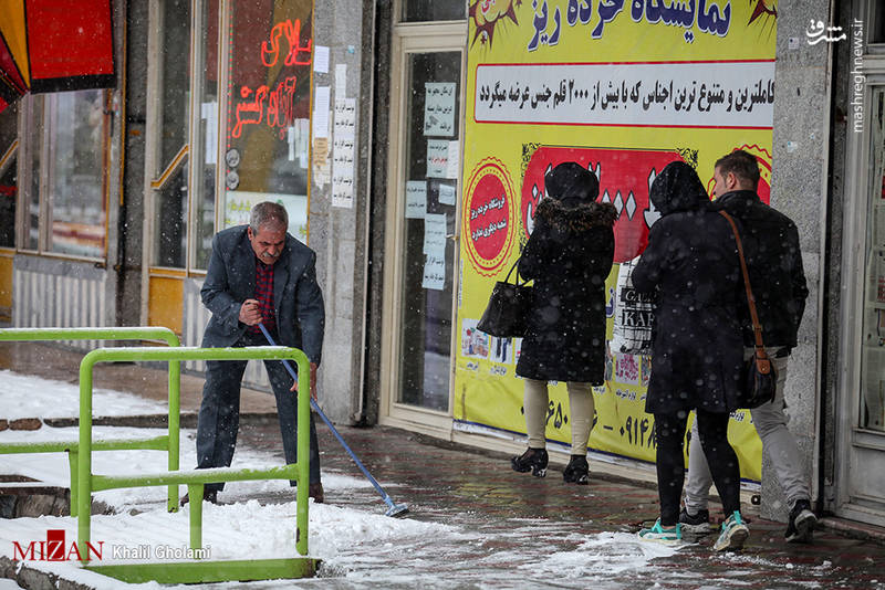  بارش برف در تبریز 