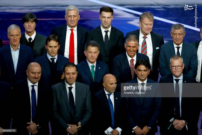 عکس یادگاری سرمربیان تیمهای ملی حاضر در جام جهانی روسیه