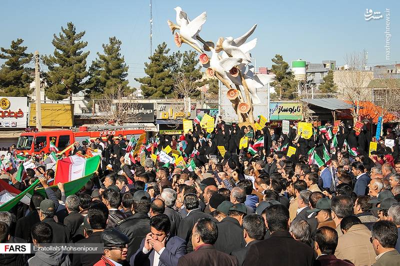 راهپیمایی مردم یاسوج علیه آشوب گران