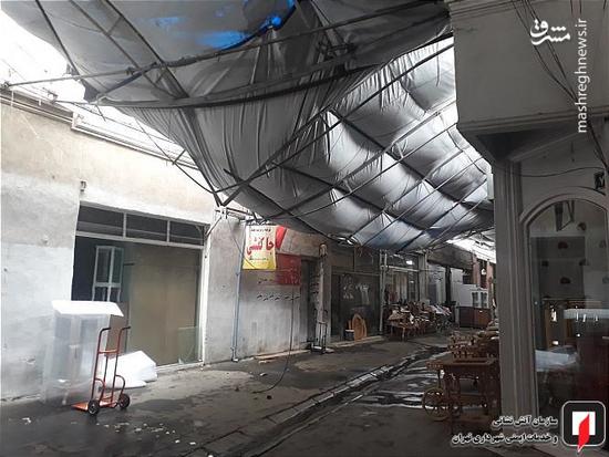 عکس/ تخریب سقف کاذب پاساژ در یافت آباد شرقی