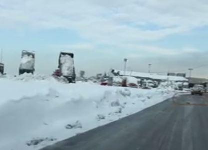 فیلم/ برف در فرودگاه امام خمینی