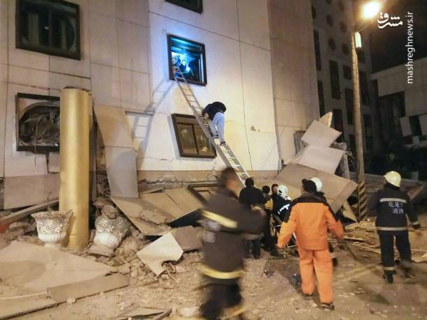 زمین لرزه ۶.۴ ریشتری در تایوان چند ساختمان بلندمرتبه را کج کرد