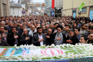 مراسم تشییع پیکر جانباز حاج غلام صادقی مقدم در گرگان