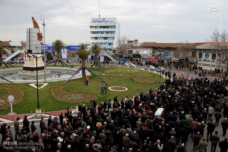 مراسم تشییع پیکر جانباز حاج غلام صادقی مقدم در گرگان