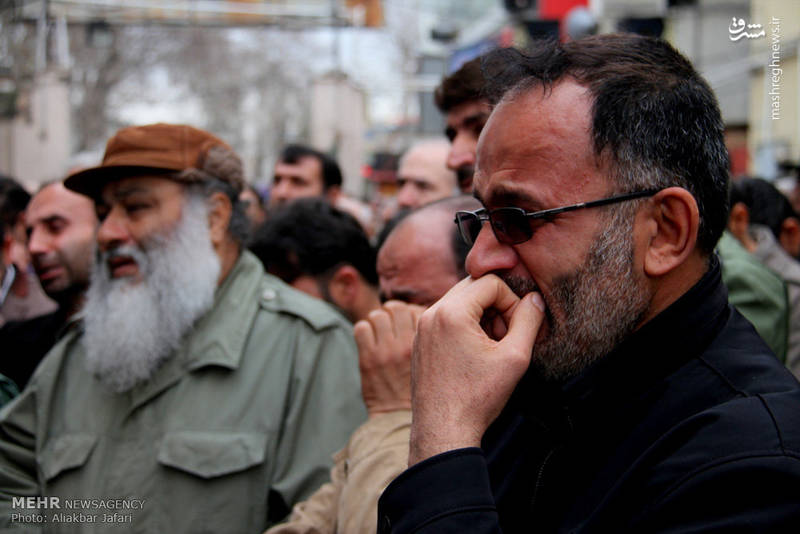 مراسم تشییع پیکر جانباز حاج غلام صادقی مقدم در گرگان