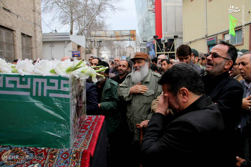 مراسم تشییع پیکر جانباز حاج غلام صادقی مقدم در گرگان