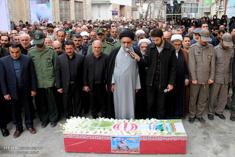 مراسم تشییع پیکر جانباز حاج غلام صادقی مقدم در گرگان