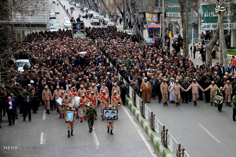 مراسم تشییع پیکر جانباز حاج غلام صادقی مقدم در گرگان