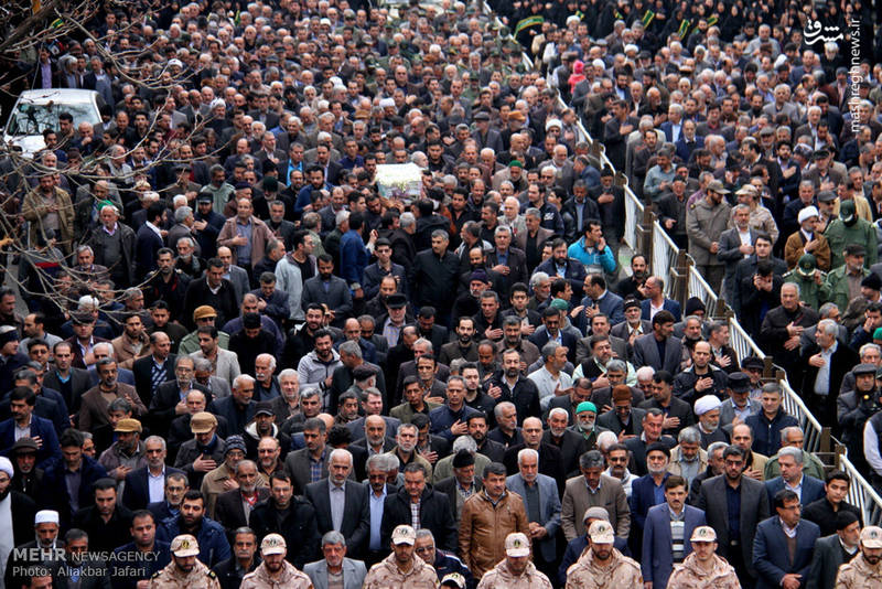 مراسم تشییع پیکر جانباز حاج غلام صادقی مقدم در گرگان