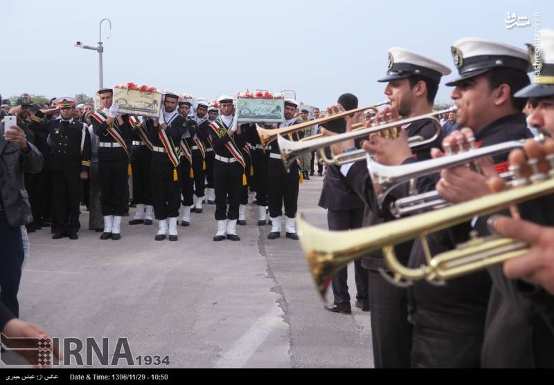 مراسم استقبال از 12 شهید گمنام دفاع مقدس در بوشهر