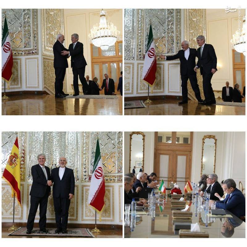 آلفونسو داستیس وزیر امور خارجه اسپانیا با ظریف دیدار و گفتگو کرد