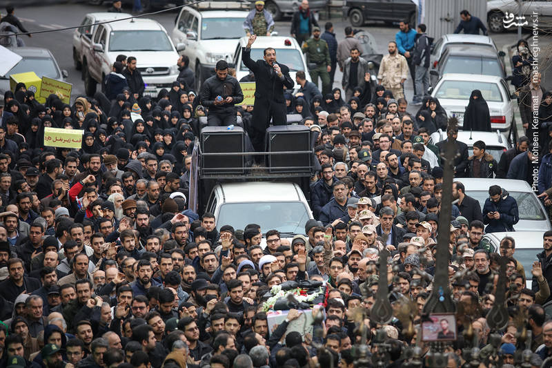 تشییع پیکر شهید خیابان پاسداران؛ «محمدحسین حدادیان»