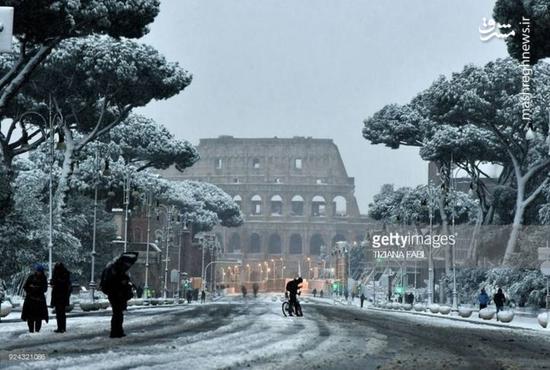 عکس/بارش برف سنگین در ایتالیا