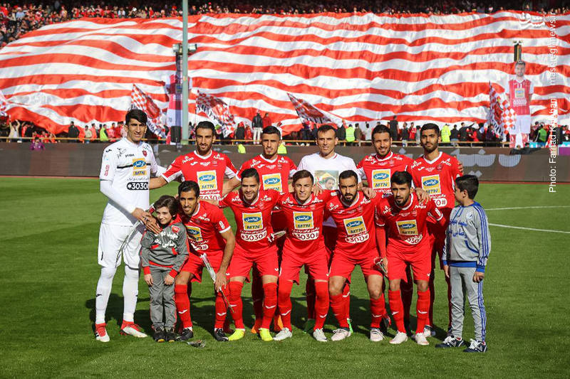 عکس یادگاری تیم فوتبال پرسپولیس