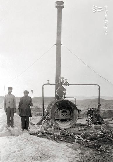 عکس/ اولین دستگاه استخراج نفت در مسجد سلیمان