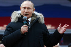  گردهمایی انتخاباتی ولادیمیر پوتین در ورزشگاه افتتاحیه و فینال جام جهانی