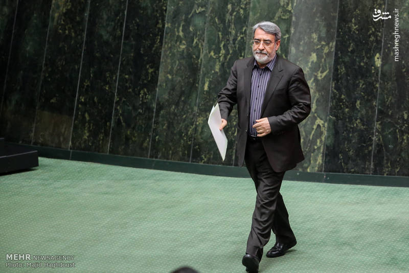 حضور  وزیر کشور عبدالرضا رحمانی فضلی در مجلس شورای اسلامی