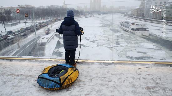 عکس/ بارش برف سنگین در مسکو